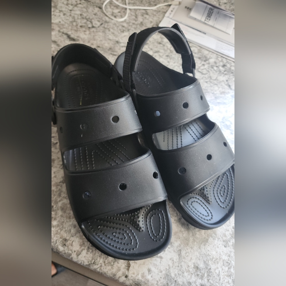 Mens croc sandals